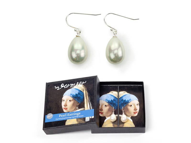 Pearl Earrings Silver, Girl With A Pearl Earring, Vermeer