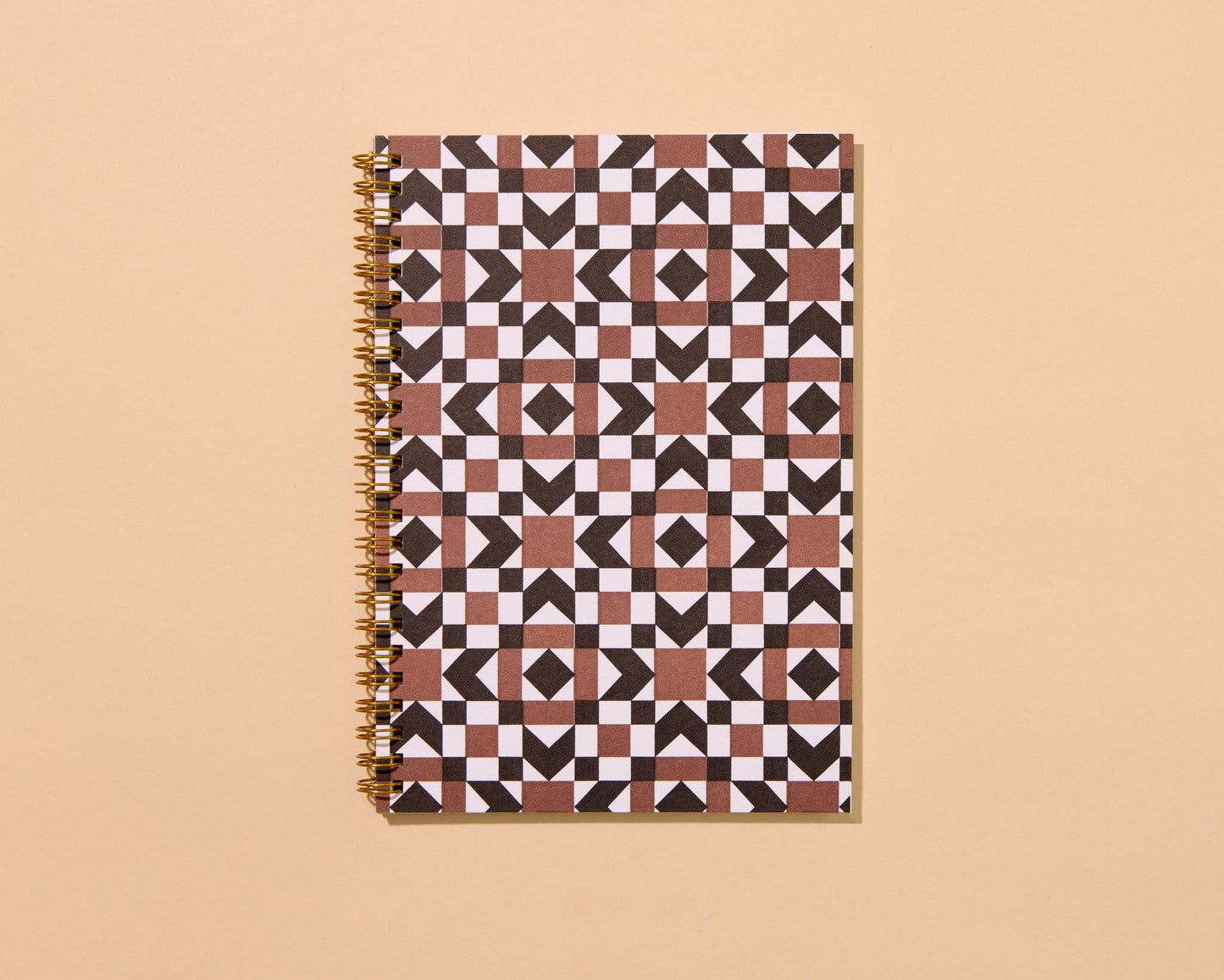Autumn Quilt Letterpress Spiral Notebook - Valentines Day Gift Mothers Day