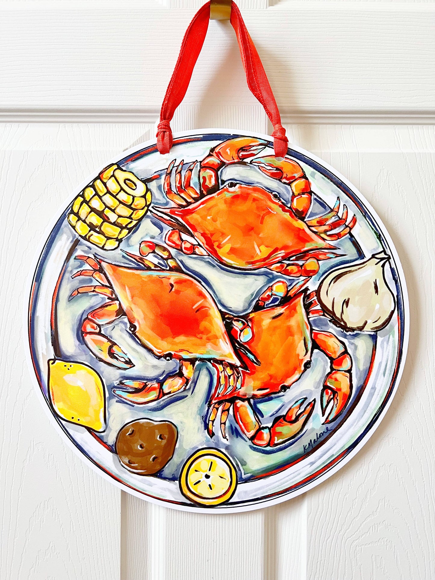 Crab Boil Door Hanger - Southern Decor Seafood Coastal