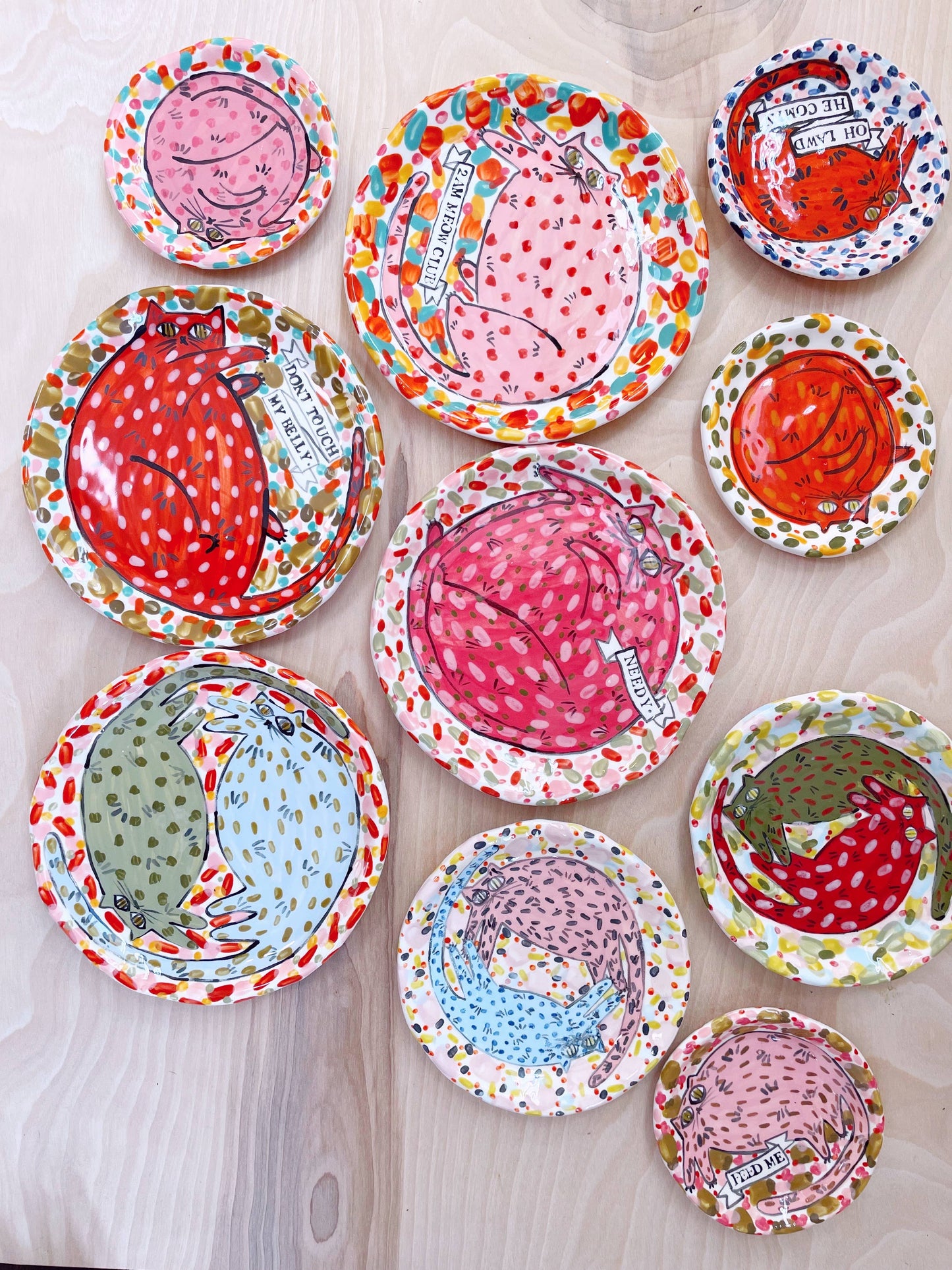 Maximalist Cat Plate Round