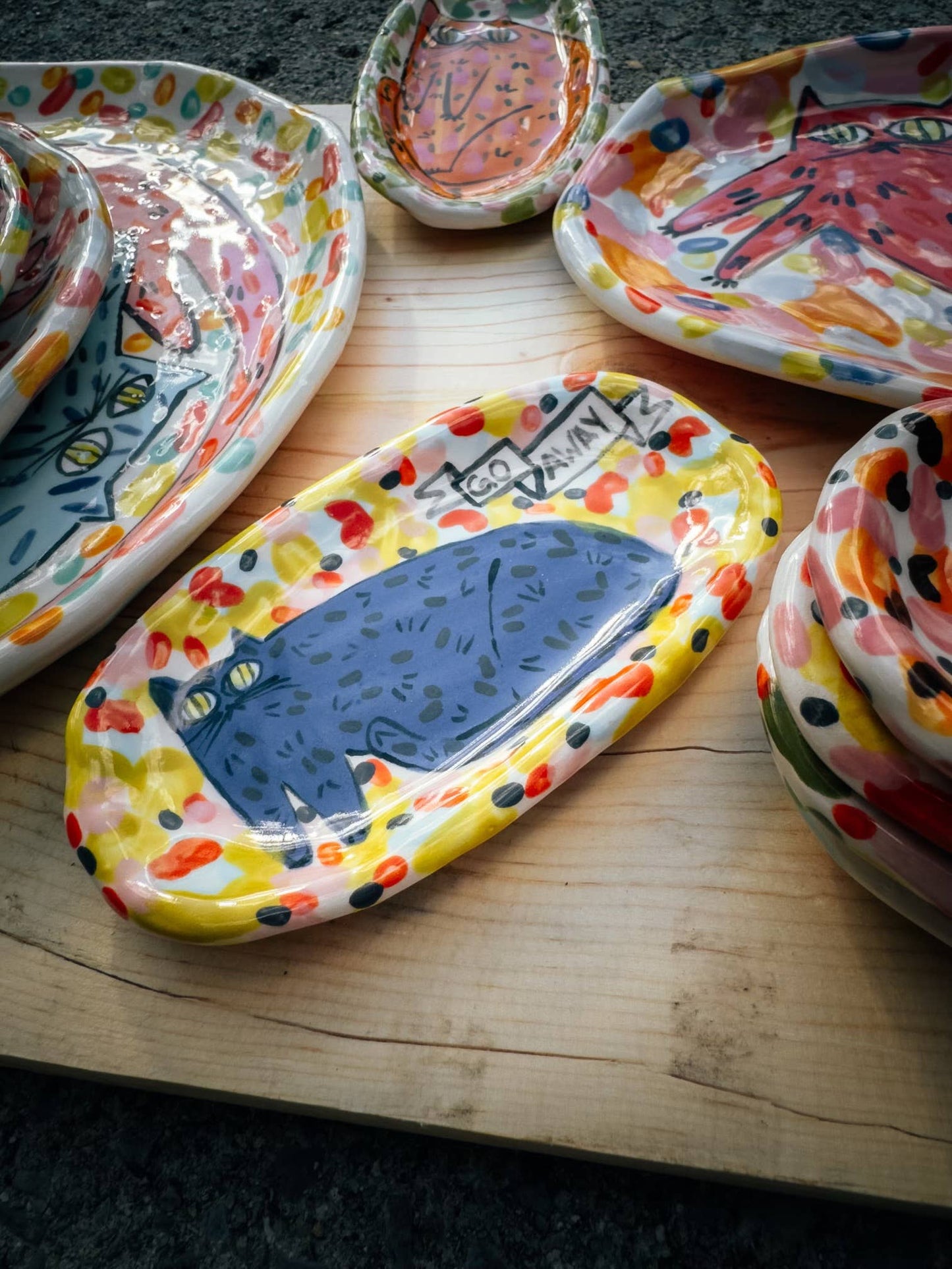 Maximalist Cat Plate Oval In 5 Sizes