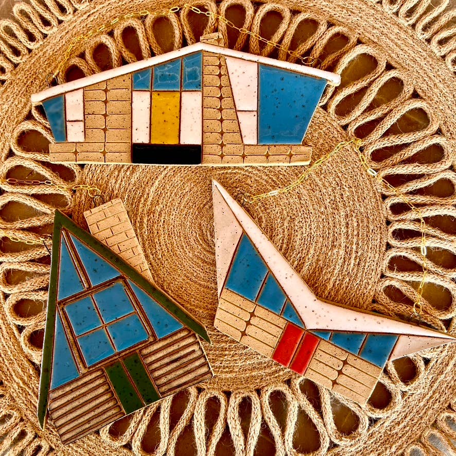 MCM House Ceramic Wall Hangers