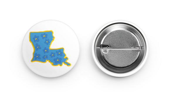 Floral Louisiana Button