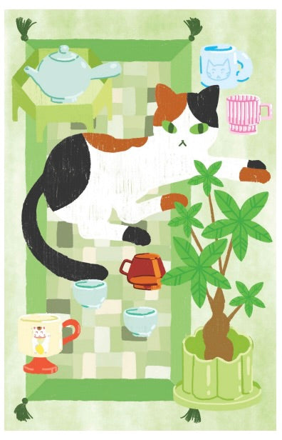 Calico Cat Still Life Print