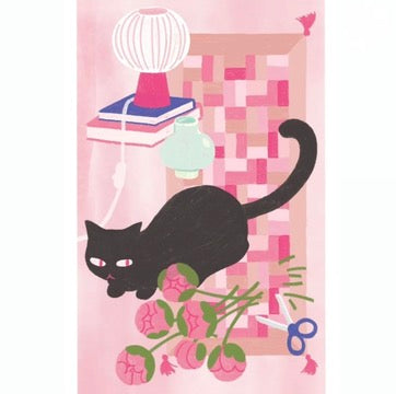 Black Cat Still Life Print