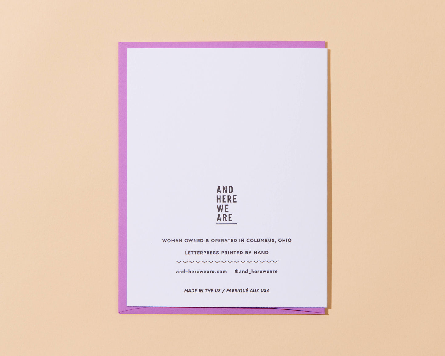 Snail Belated Letterpress Greeting Card