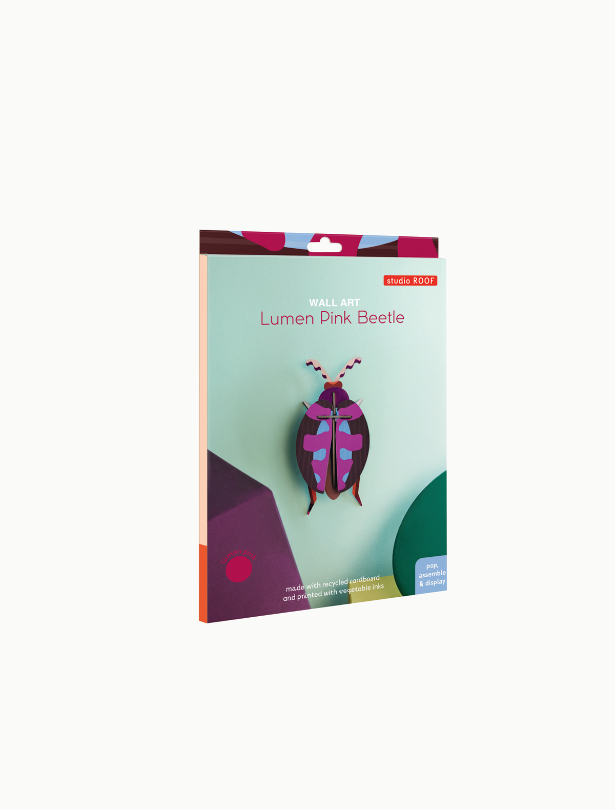 3D Wall Art - Radiant Beetle - Lumen Pink Beetle
