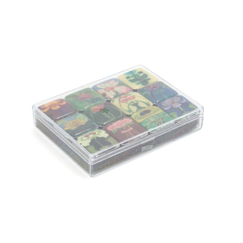 Fridge Magnet Set - Art Nouveau Tiles - 12 pcs