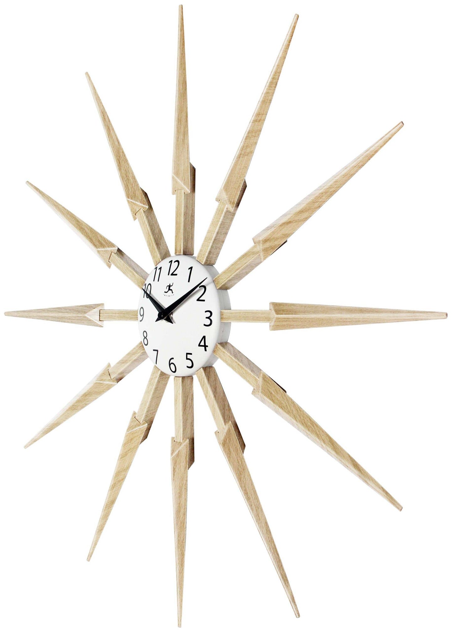 Midcentury/Modern Starburst Tan Wall Clock