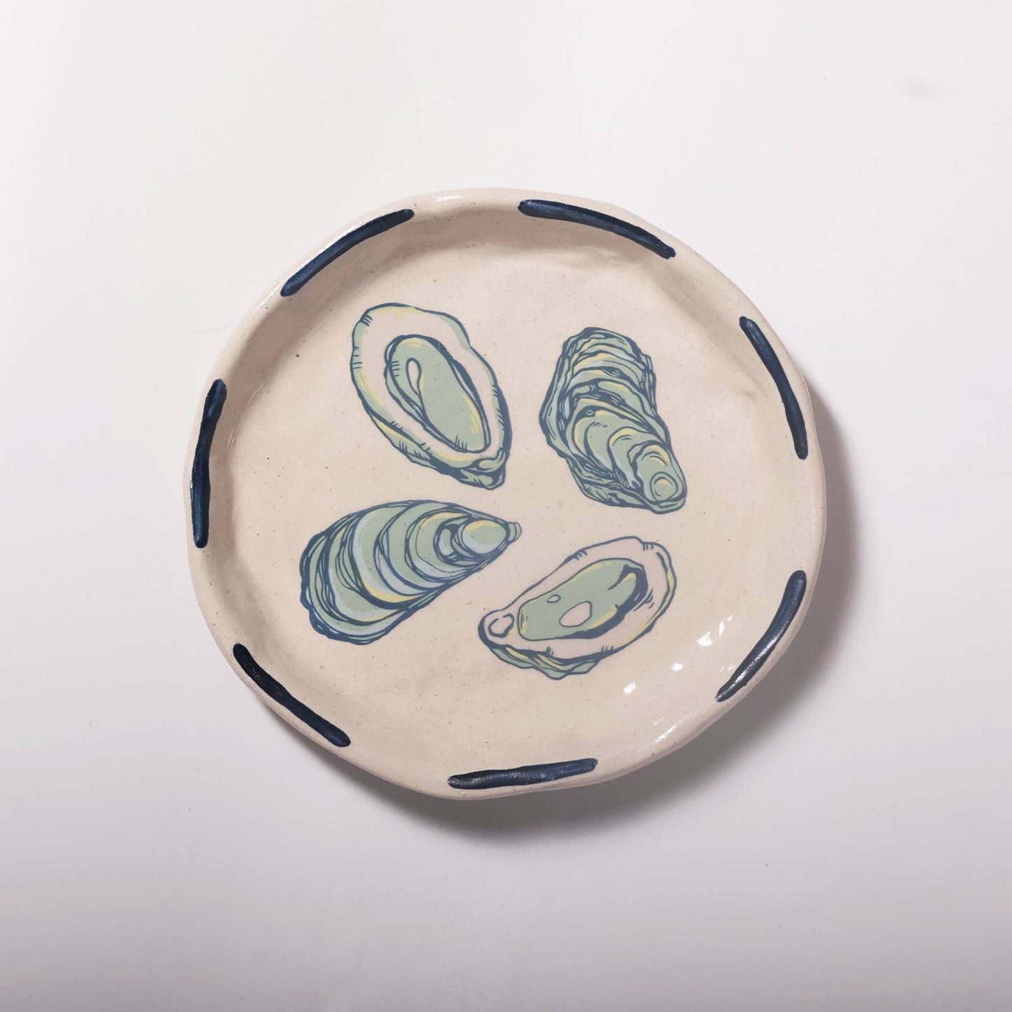 Oyster Trinket Tray-Ceramic Trinket Ring Dish-Jewelry Tray