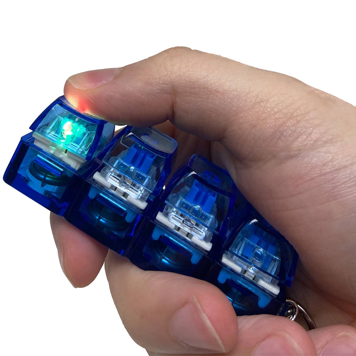 Keyboard Fidget LED Keyring - Blue