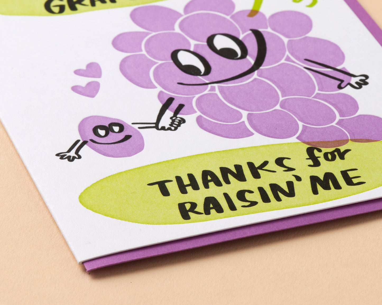 Grape Mom Letterpress Greeting Card - Mother's Day, Foodie