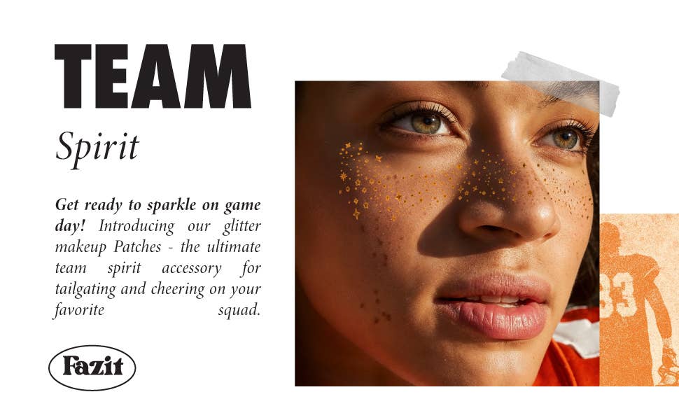 Orange Spirit Speckles Makeup Patches - Team Spirit Collection