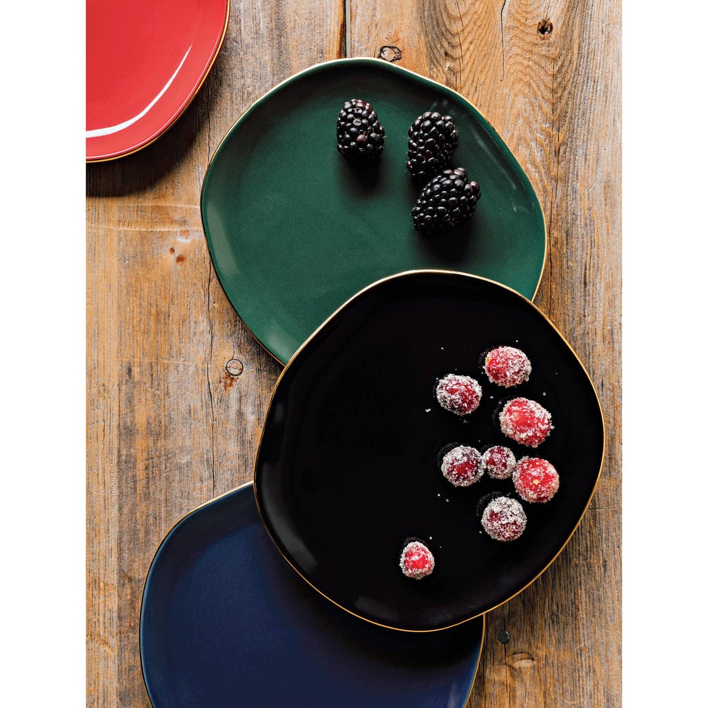 Jewel Pebble Appetizer Plates Set of 4