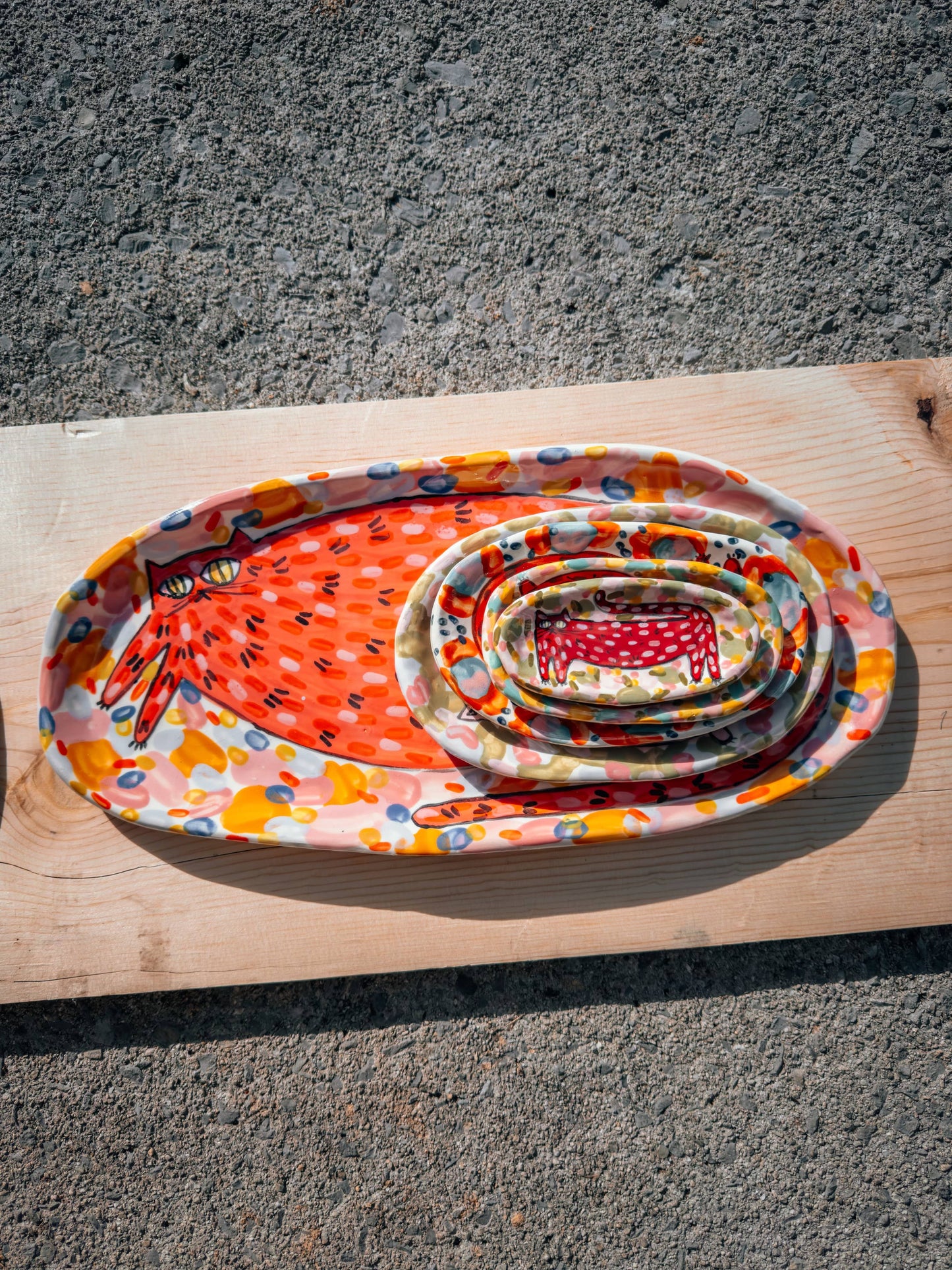 Maximalist Cat Plate Oval In 5 Sizes
