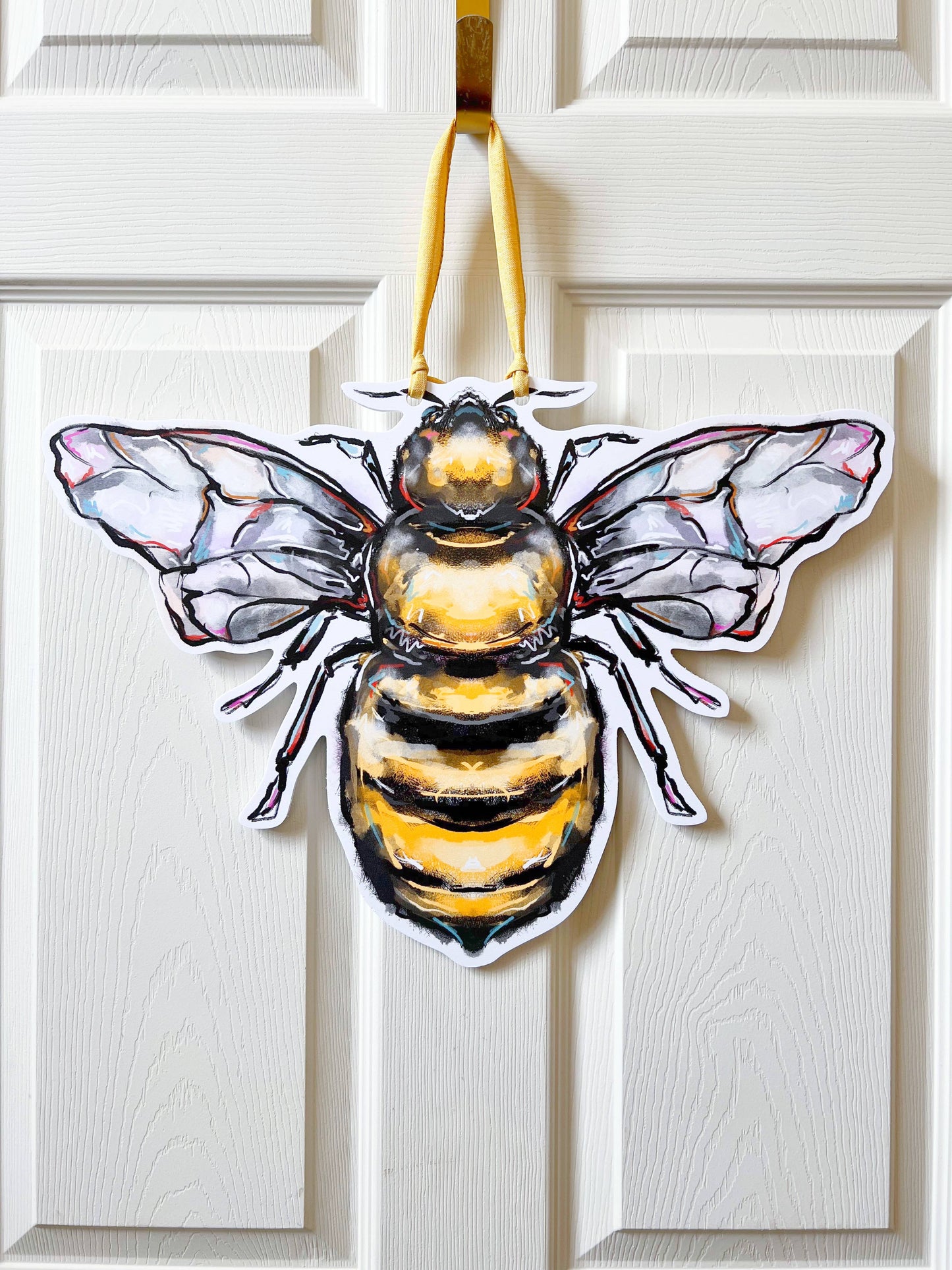 Bee Door Hanger - New Orleans Spring Summer Outdoor Decor