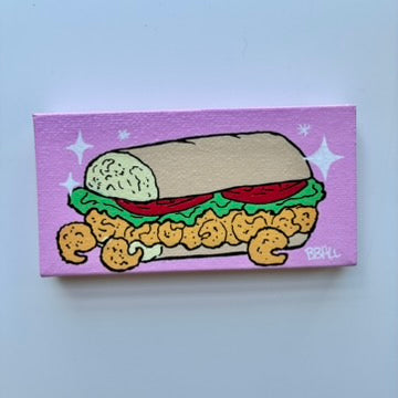 Shrimp Poboy Canvas Magnet
