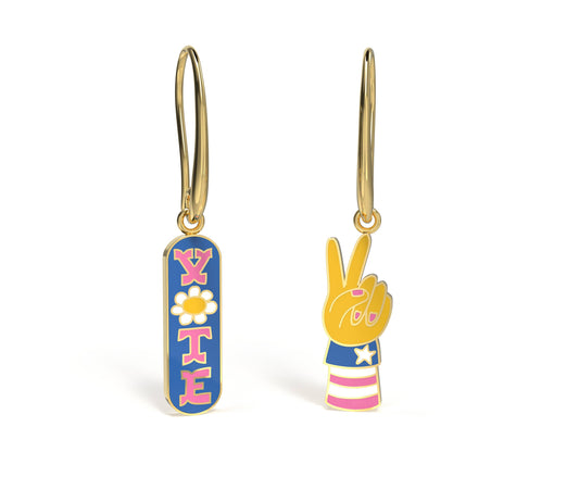 Vote Hoop Earrings