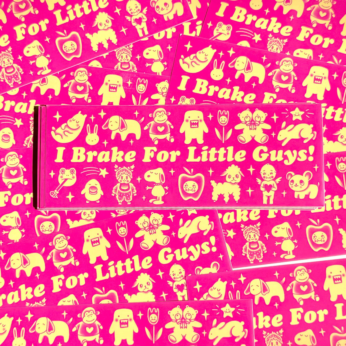 "I Brake For Little Guys!" Bumper Sticker