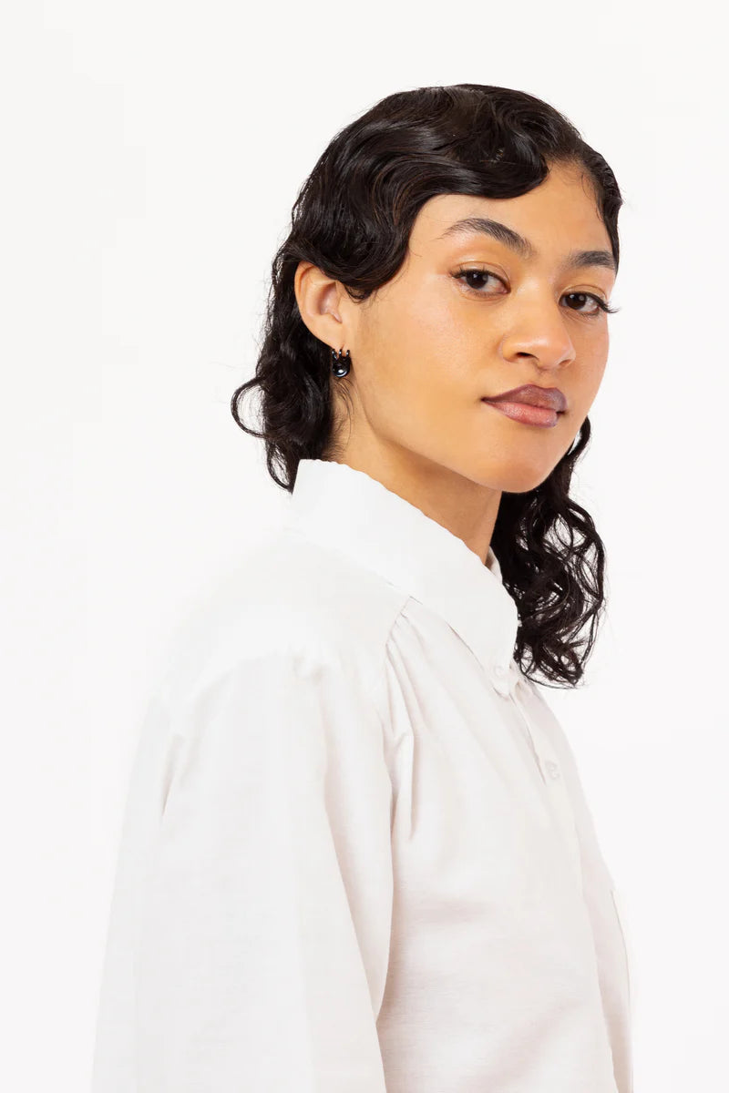 Mini Claw Clip Hoop Earrings in Blackberry