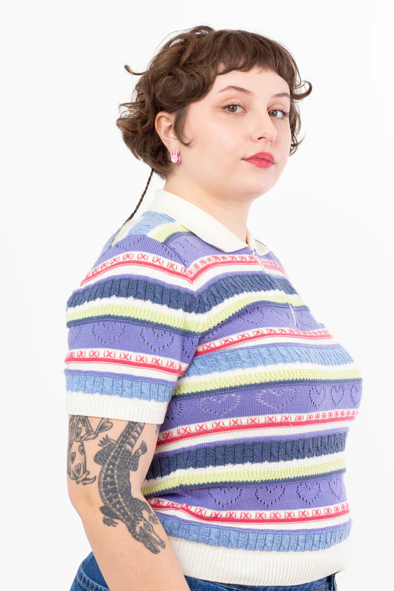 Mini Claw Clip Hoop Earrings in Guava