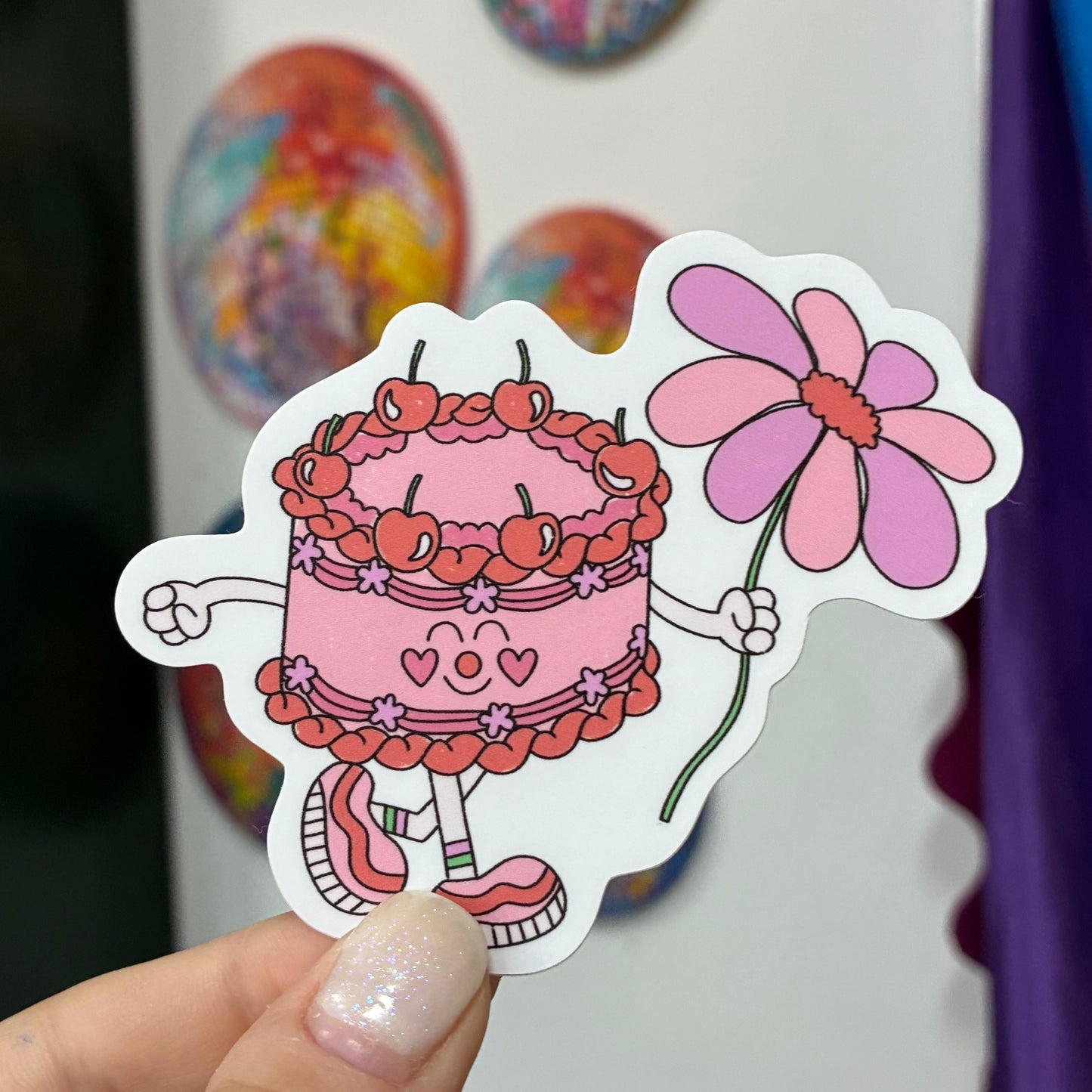 Cake and Flower Sticker