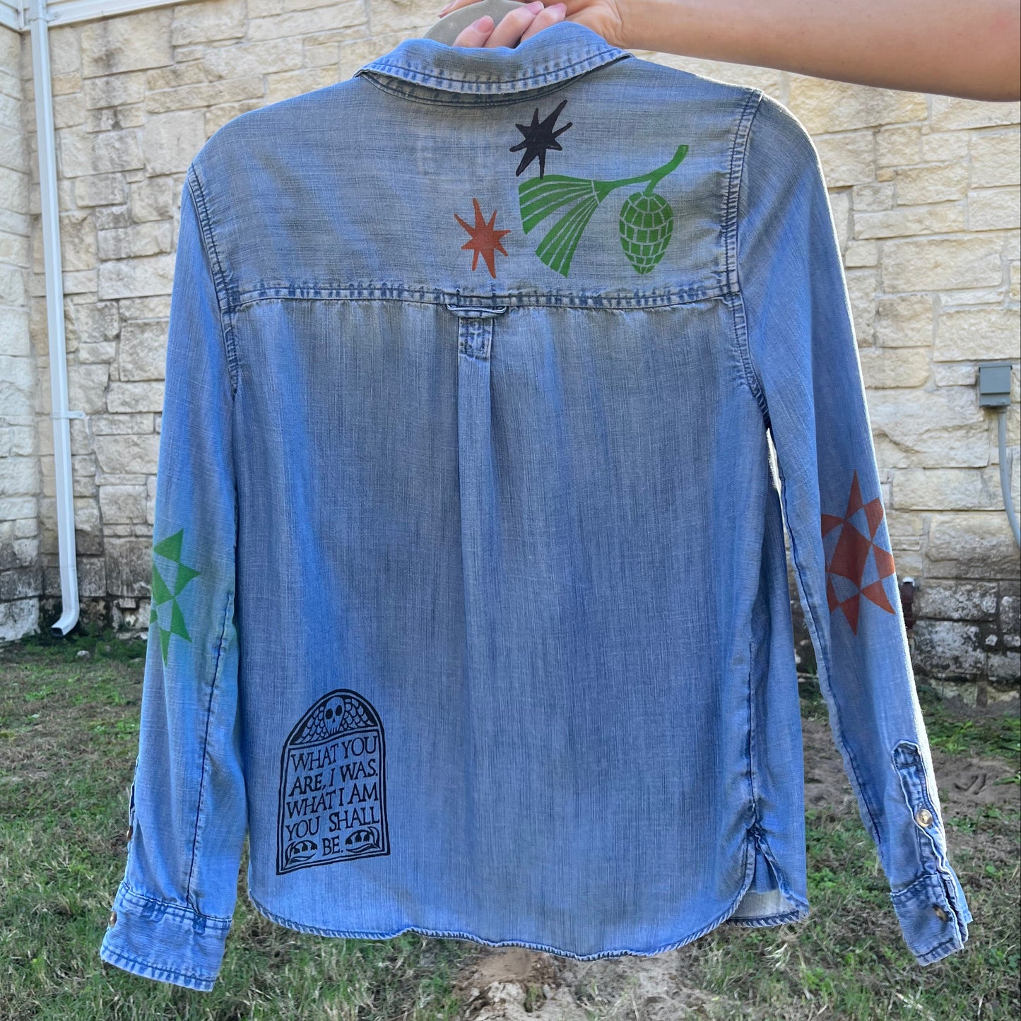 Denim Linocut Shirts