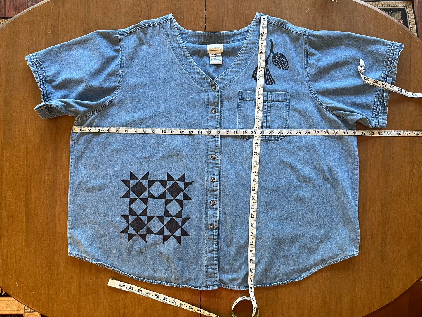 Denim Linocut Shirts