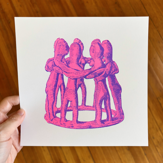 Group Hug Riso Print