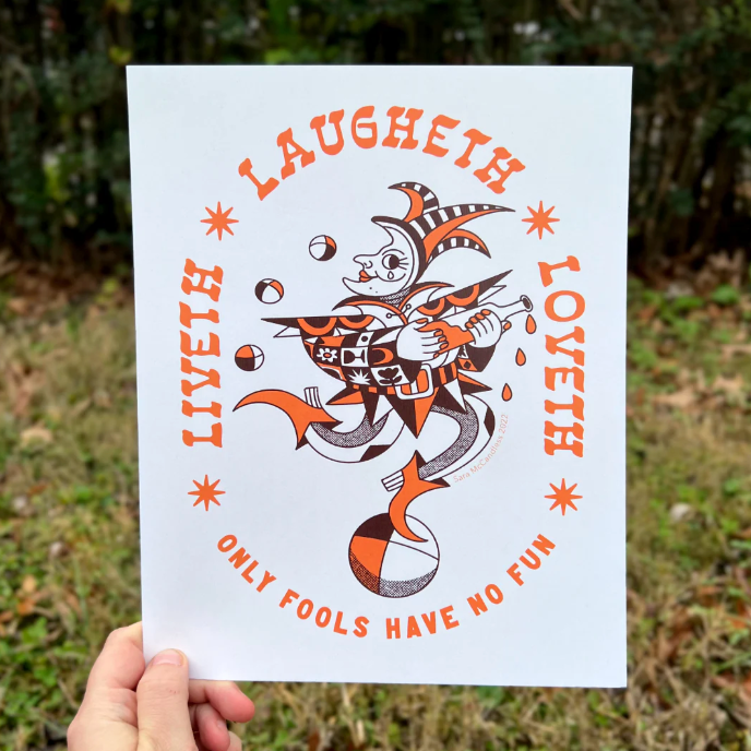 Liveth, Laugheth, Loveth Print