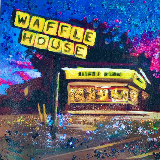 Glitter Waffle House Print