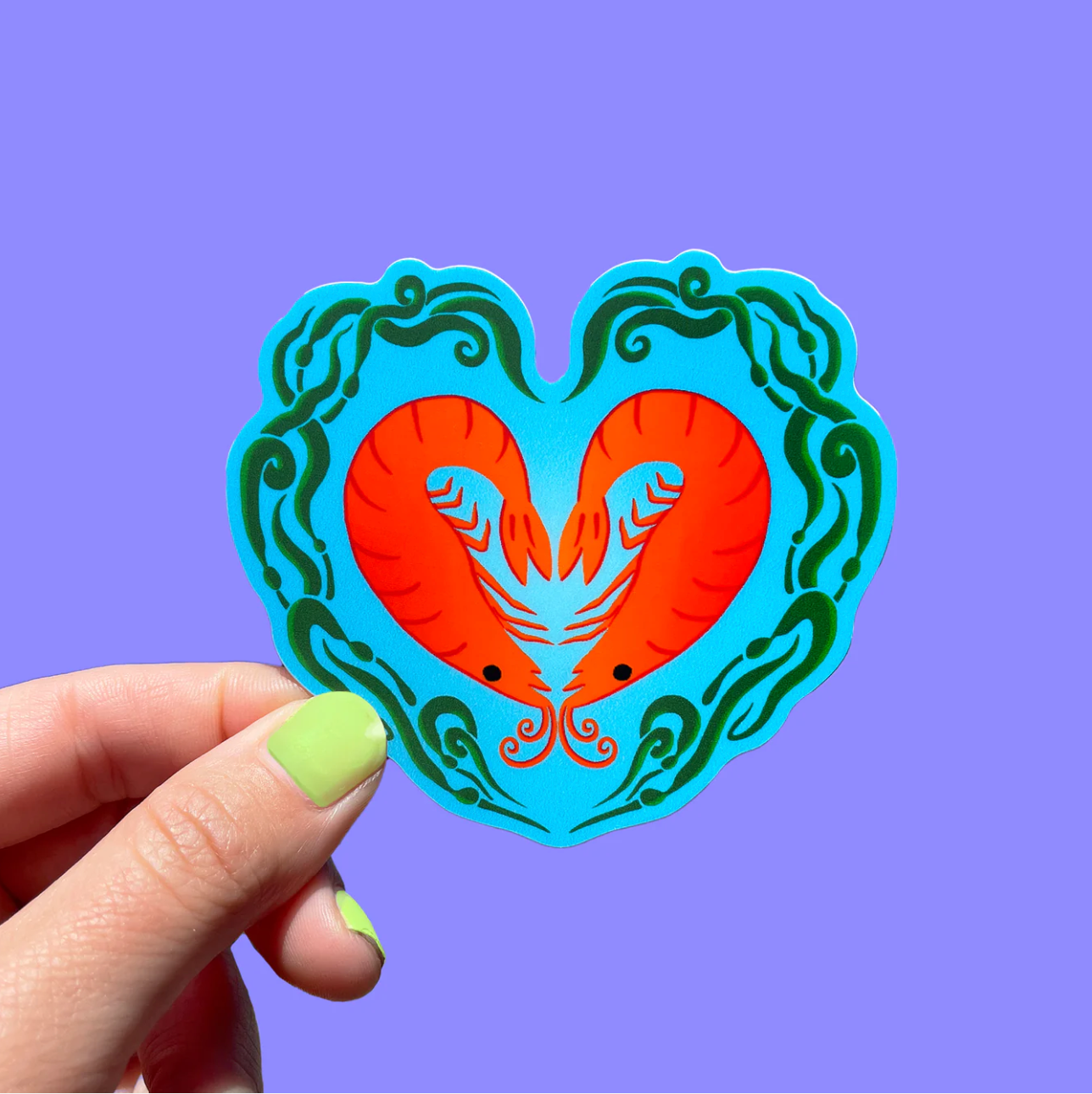 Shrimply In Love Sticker
