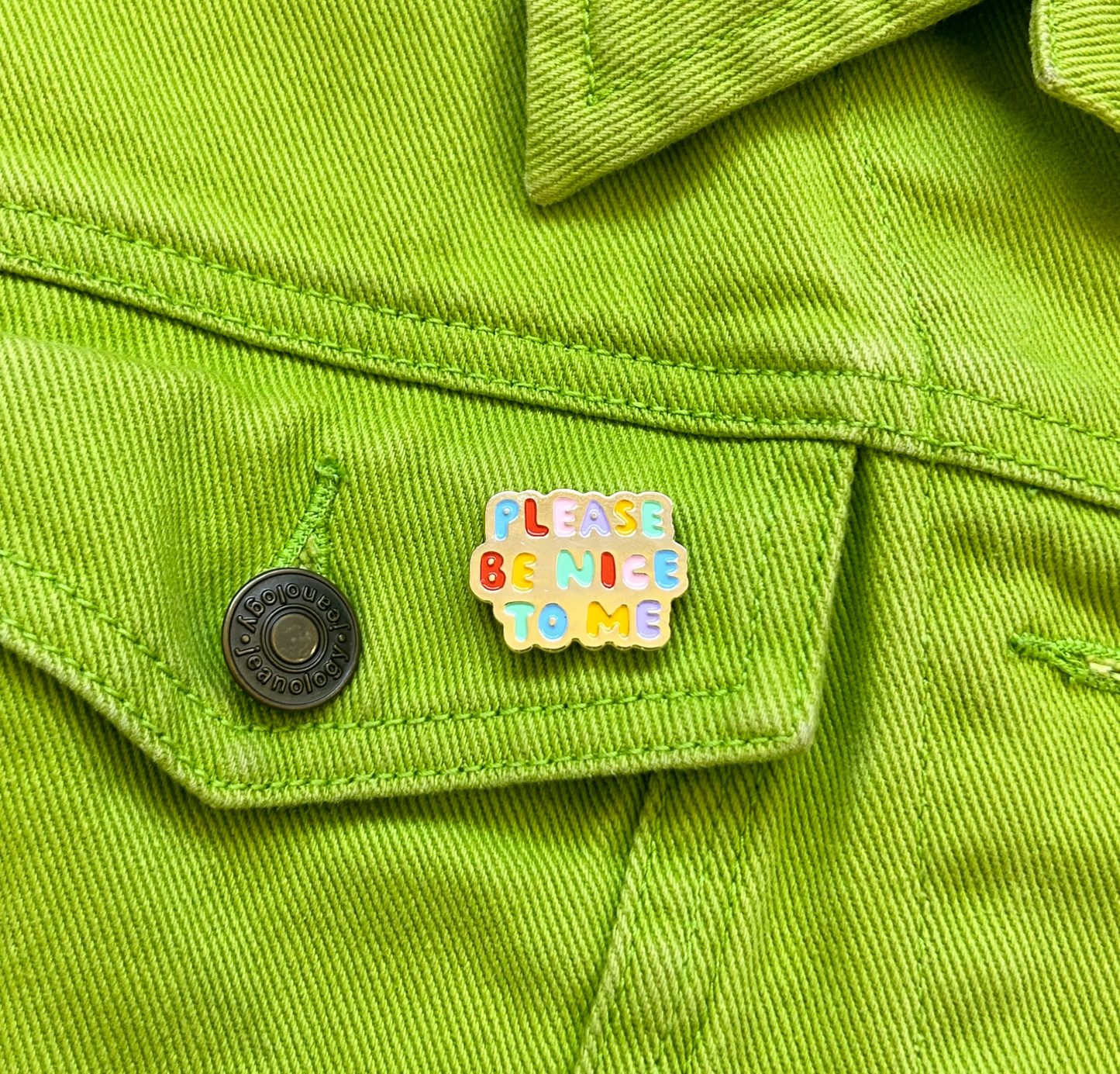 Please Be Nice To Me Enamel Pin