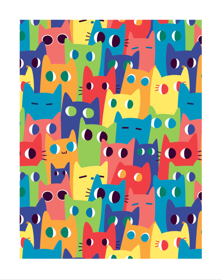 Rainbow Cats Print