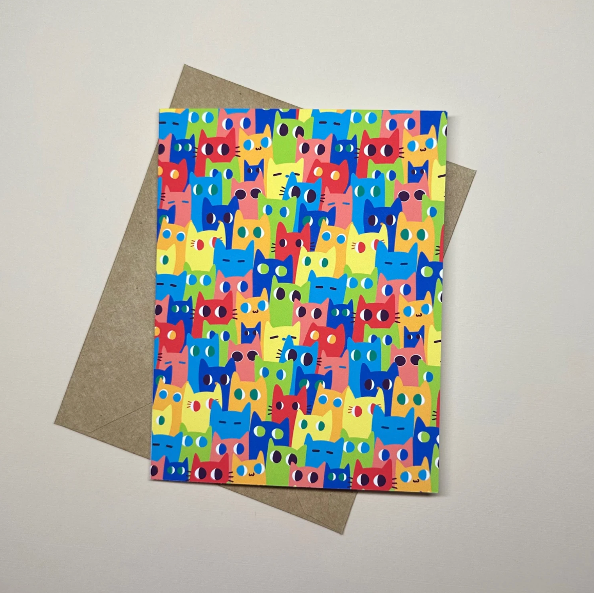 Rainbow Cat Greeting Card
