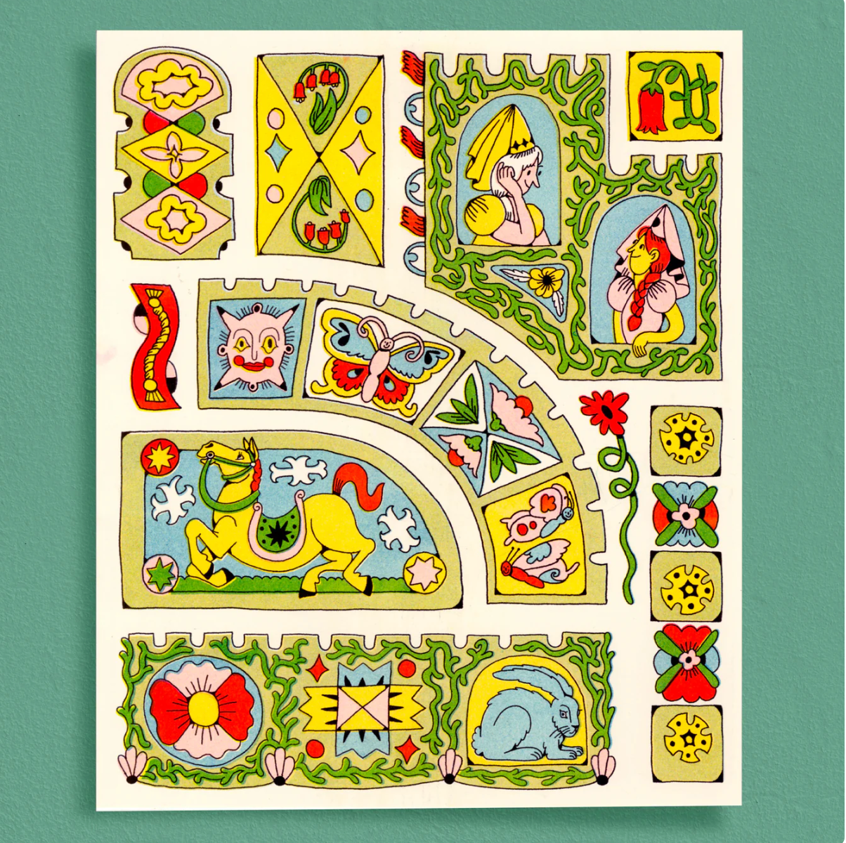 Castle Panels Print