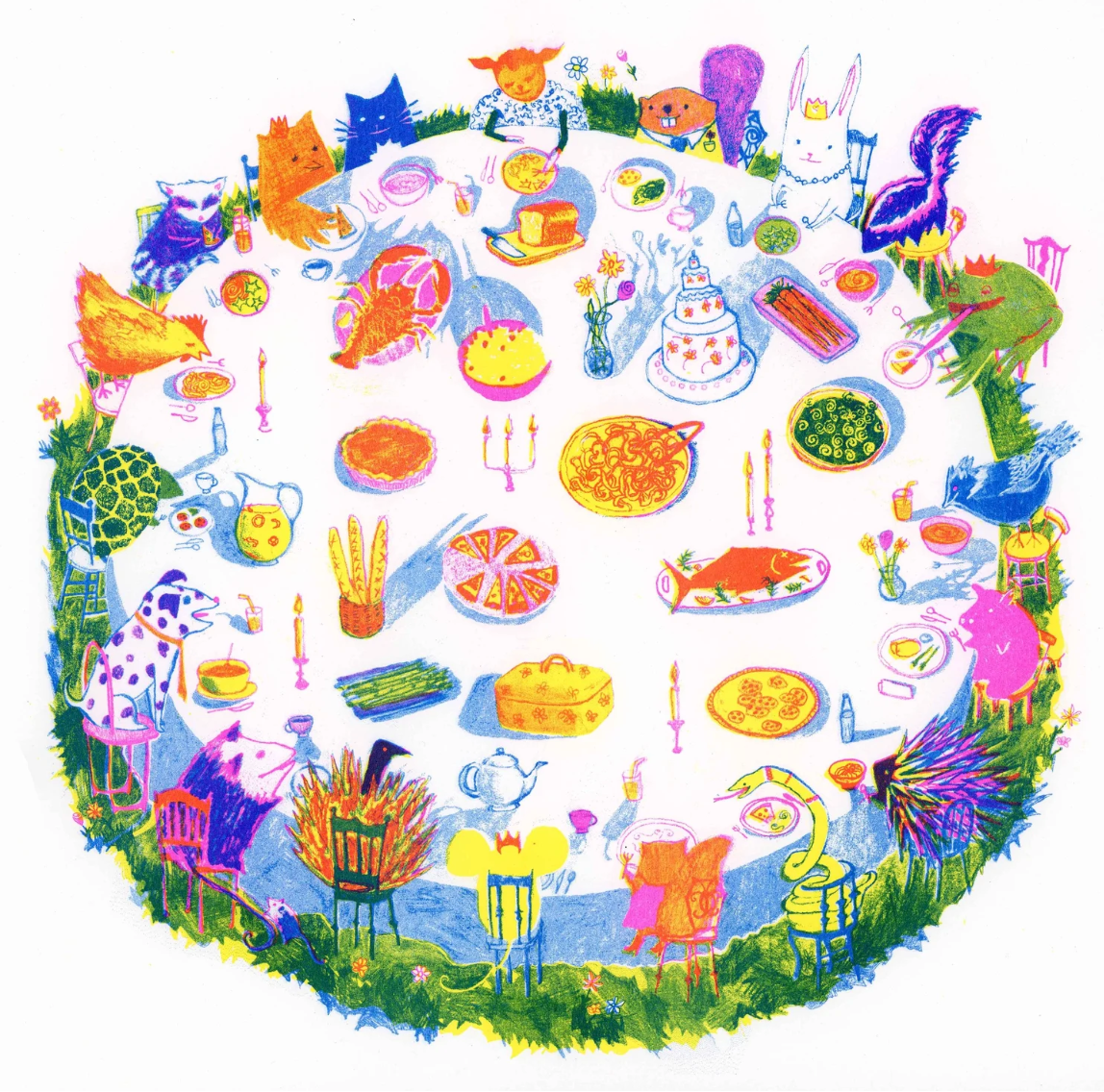 The Banquet Riso Print