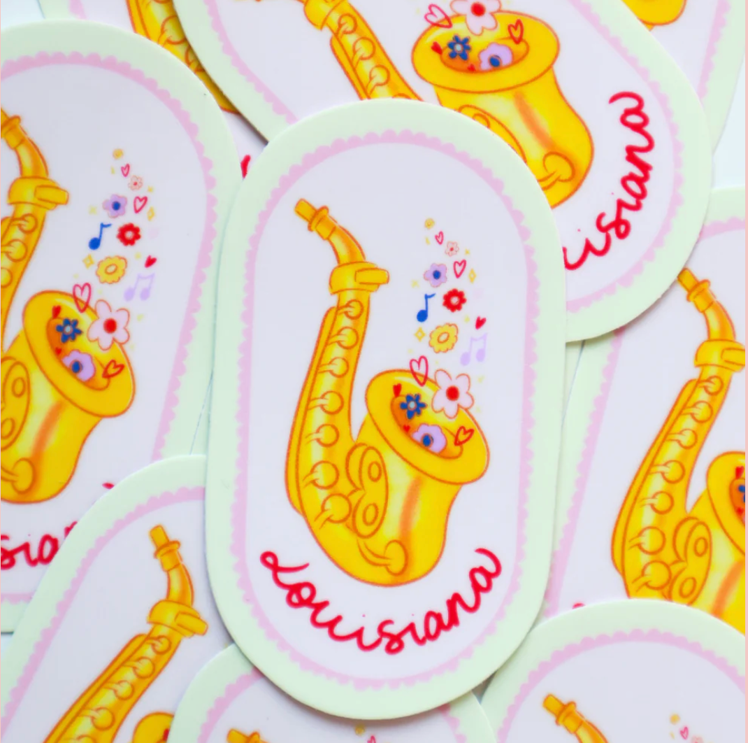 Louisiana Saxophone Sticker