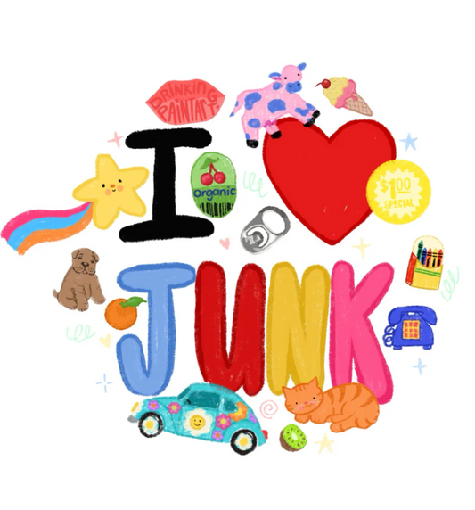 I Heart Junk Sticker