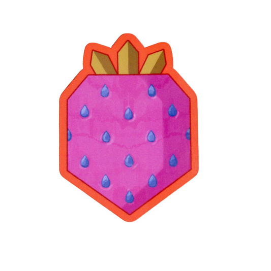 Graphic Strawberry Sticker