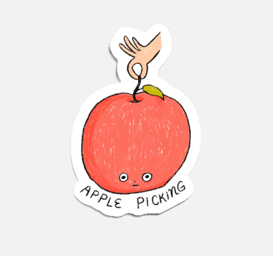 Apple Picking Sticker