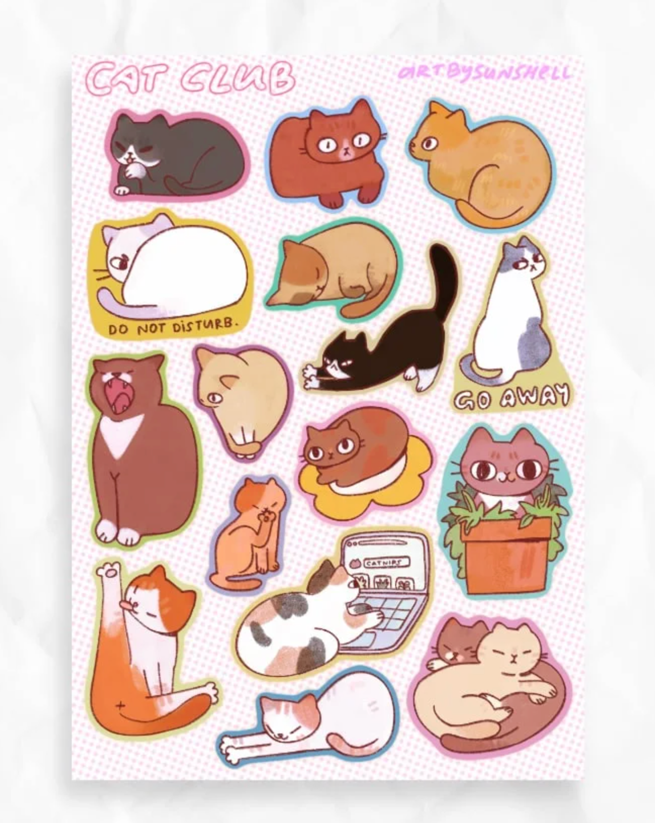 Cat Club Sticker Sheet