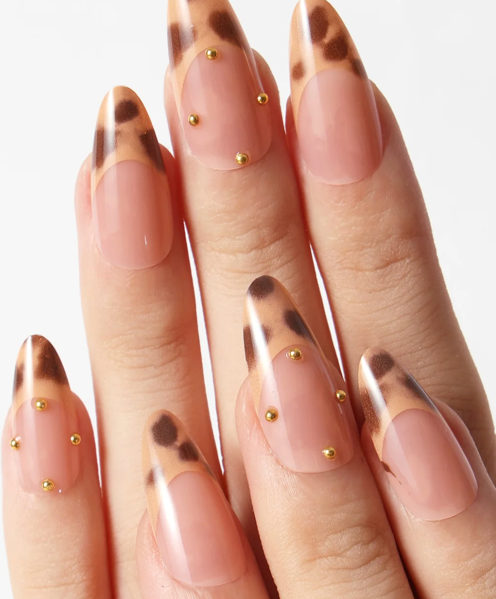 French Leopard Nails