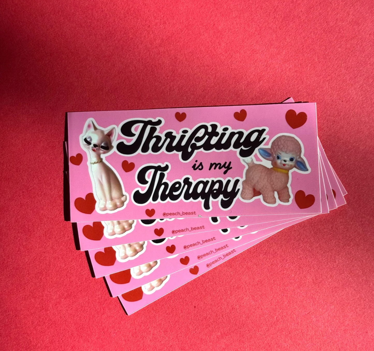 Thrifting Is Therapy Sticker