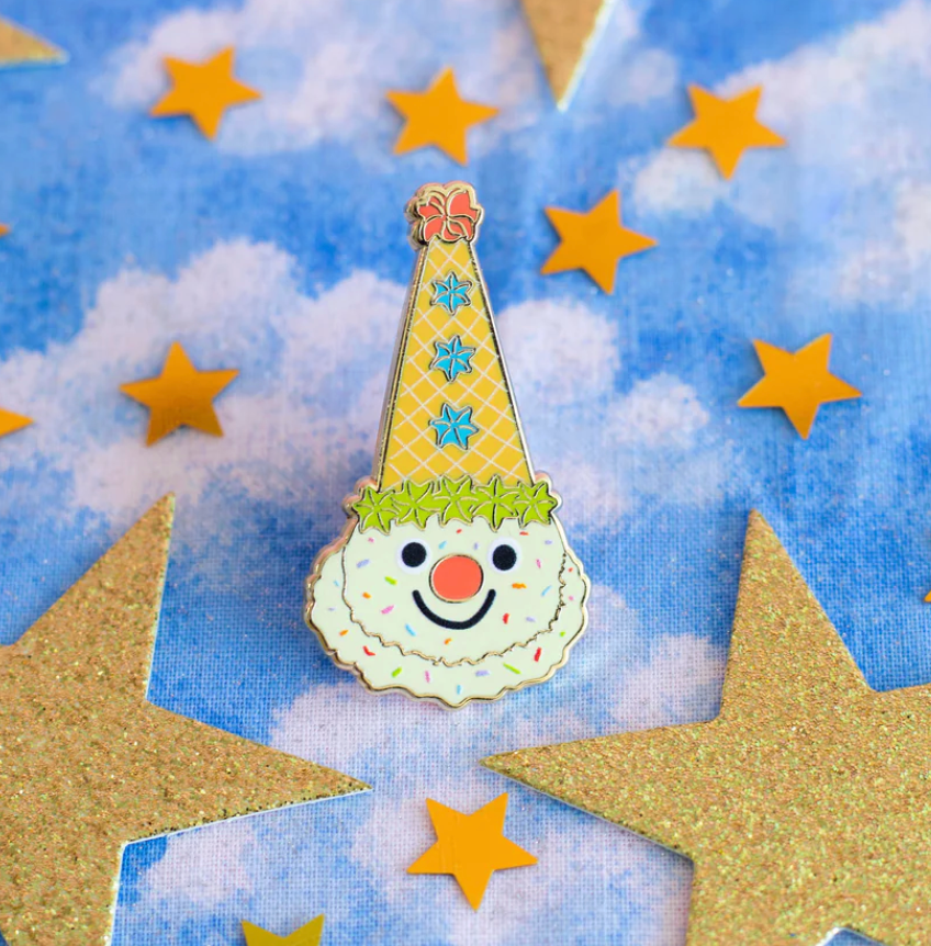 Ice Cream Clown Enamel Pin