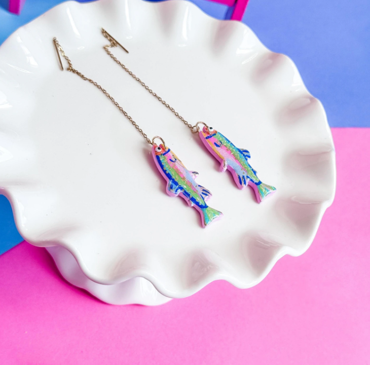 Rainbow Trout Earrings