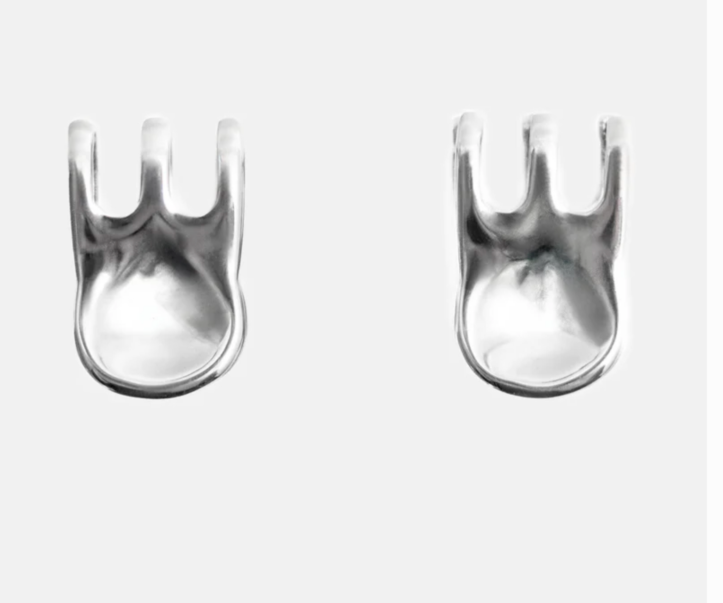 Mini Claw Clip Hoop Earrings in Stainless Steel