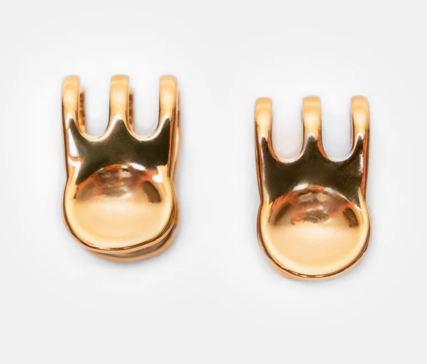 Mini Claw Clip Hoop Earrings in 18K Gold Plated Stainless Steel