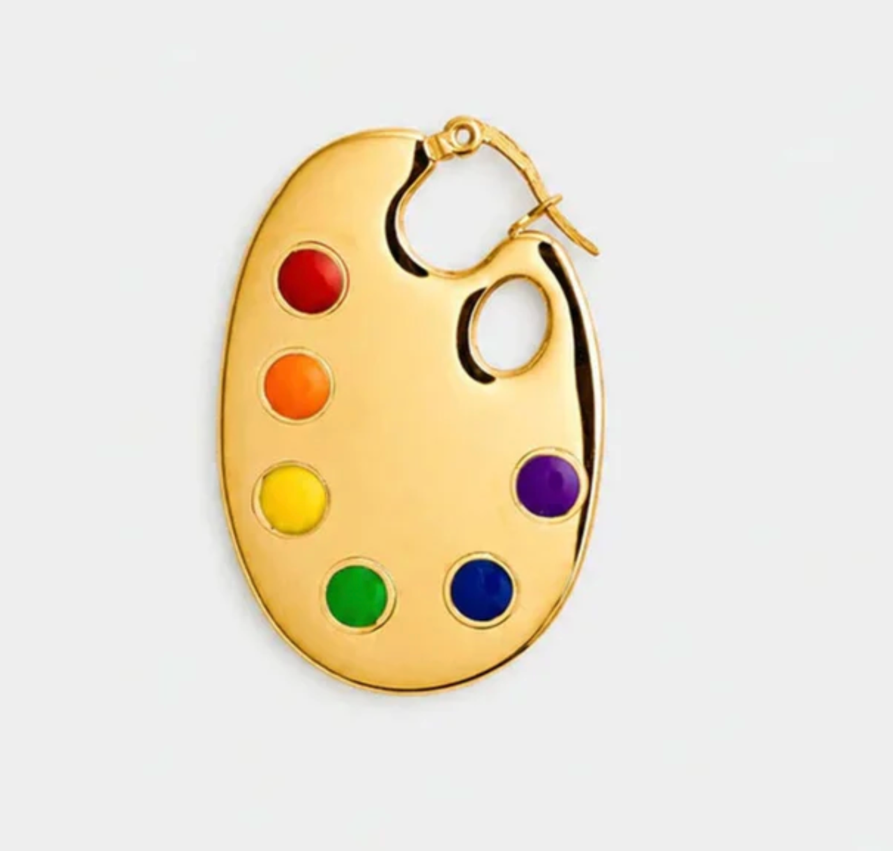 Paint Palette Earrings in Gold