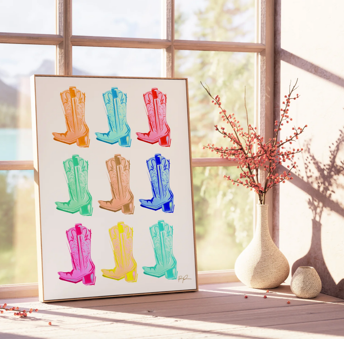 Cowgirl Kaleidoscope Art Print